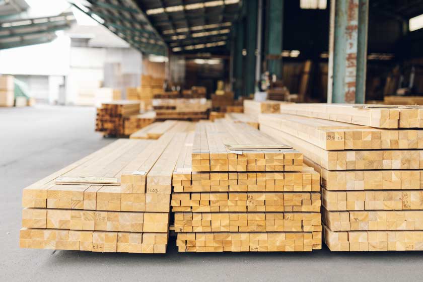 建材の豊富な品揃え